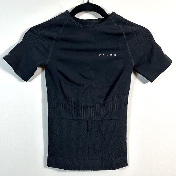 Falke Black Impulse Running Compression T-Shirt Women Falke Size 2 or U.S. Small - Picture 2 of 9